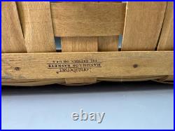 2001 Longaberger Warm Brown Newspaper Magazine Basket Plastic Protector Handles 2001 Longaberger Warm Brown Newspaper Magazine Basket Plastic Protector Handles