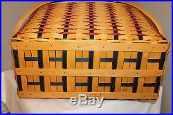 2002 New Longaberger Block Party Basket, Protector, All-american, Large Set