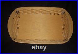 2003 Longaberger Classic Serve It Up Basket, Plastic Protector Sets & Lids EUC