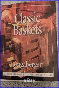 2003 Longaberger Medium Storage Solutions Basket Combo Set Old Glory Liner LID