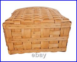 2003 Longaberger Newspaper/Magazine Basket with Wrought Iron Basket Stand