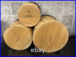 2004 Longaberger Basket Navy Protectors & Lids 13-Pc Canister Set Made In USA