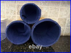 2004 Longaberger Basket Navy Protectors & Lids 13-Pc Canister Set Made In USA