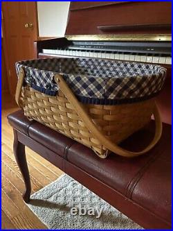 2004 Longaberger Blue Ribbon Collection Crafting Basket PERFECT CONDITION