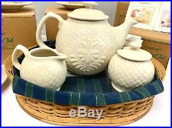 2004 Longaberger Collectors Club Tea Collection 16 Pieces Basket and Tea Set