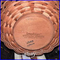 2006 Longaberger Autumn Treats BOTH Basket Set with IRON SPIDER LEG STAND & TIE ON