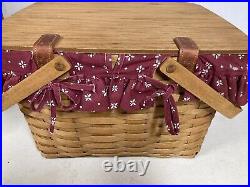 2006 Longaberger Large Picnic Basket Swing Handles LINER PROTECTORRARE