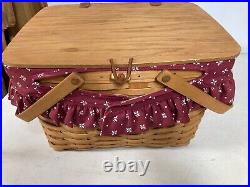 2006 Longaberger Large Picnic Basket Swing Handles LINER PROTECTORRARE