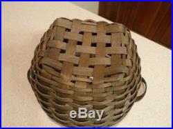 2007 Longaberger Set of 3 American Work Baskets with Leather Handles and Lids