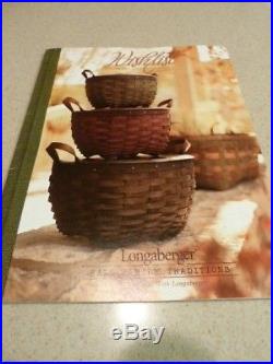 2007 Longaberger Set of 3 American Work Baskets with Leather Handles and Lids