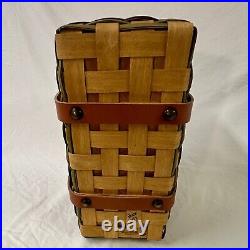 2008 Longaberger Bright Multi Color Village Tote Basket Brand New