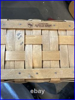 2009 LONGABERGER Basket With IU Tie Basketball Liner And Lid