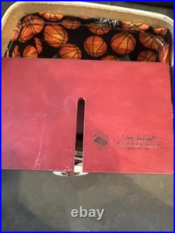 2009 LONGABERGER Basket With IU Tie Basketball Liner And Lid