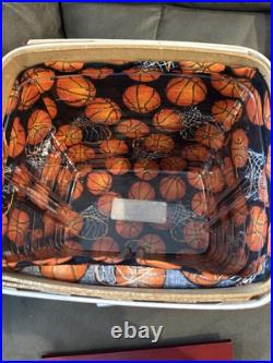 2009 LONGABERGER Basket With IU Tie Basketball Liner And Lid