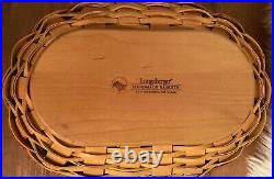 2010 Longaberger Candy Corn Treats Basket with Liner & Lid Wrought Iron Stand