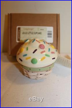 2012 Longaberger CC Collectors Club Little Vanilla Cupcake Basket Set - New