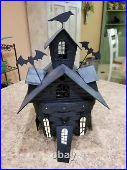 2012 Longaberger Halloween Haunted House Set Basket with Liner & Tie Ons and Tag