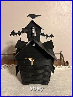 2012 Longaberger Haunted House With Lid And Tie Ons