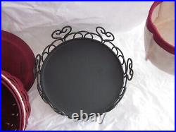 2012 Longaberger Sweetheart Love Songs Basket Liner Prot Wr Iron Stand Lid #1