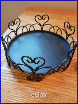 2012 Longaberger Sweetheart Love Songs Basket Set with Wrought Iron Stand