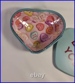 2013 Longaberger Blue Conversation Hearts Basket Sweetheart LOVE YOU Valentines