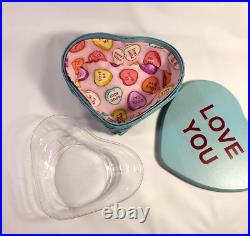 2013 Longaberger Blue Conversation Hearts Basket Sweetheart LOVE YOU Valentines