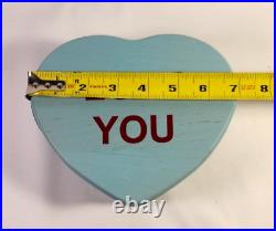 2013 Longaberger Blue Conversation Hearts Basket Sweetheart LOVE YOU Valentines