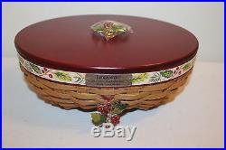 2013 Longaberger Christmas Holly Berry Basket Set Red New