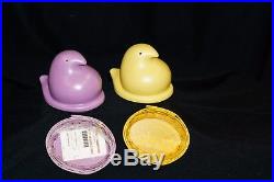 2013 TWO Peeps Longaberger Baskets SET Easter Chicks Yellow AND Lavender