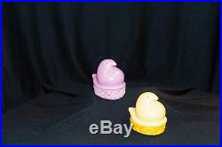 2013 TWO Peeps Longaberger Baskets SET Easter Chicks Yellow AND Lavender