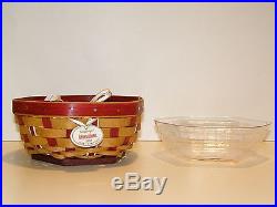 2016 LONGABERGER HOLIDAY GENERATIONS BASKETS RED WITH PROT & LIDS SET of 3