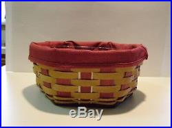 2016 LONGABERGER HOLIDAY HOST CHRISTMAS GENERATIONS BASKET SET RED with FREE LINER