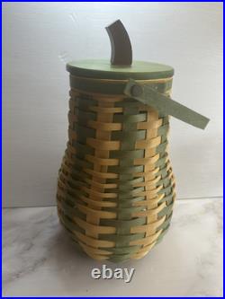 2017 Longaberger Tall Gourd Basket Set Lid & Liner RARE HTF FAST FREE SHIP