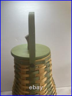 2017 Longaberger Tall Gourd Basket Set Lid & Liner RARE HTF FAST FREE SHIP