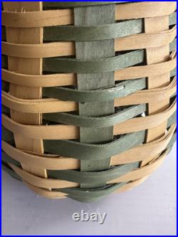 2017 Longaberger Tall Gourd Basket Set Lid & Liner RARE HTF FAST FREE SHIP