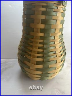 2017 Longaberger Tall Gourd Basket Set Lid & Liner RARE HTF FAST FREE SHIP