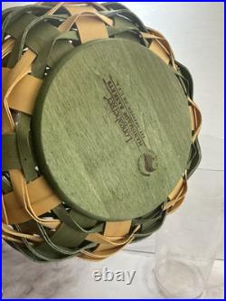 2017 Longaberger Tall Gourd Basket Set Lid & Liner RARE HTF FAST FREE SHIP