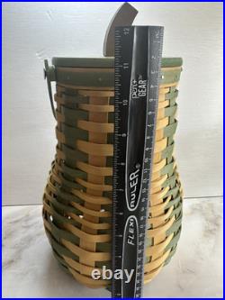 2017 Longaberger Tall Gourd Basket Set Lid & Liner RARE HTF FAST FREE SHIP