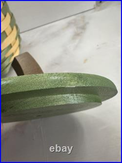 2017 Longaberger Tall Gourd Basket Set Lid & Liner RARE HTF FAST FREE SHIP