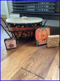 2018 Longaberger Treat Basket, Tags, Wrought Iron, Liner Protector Lid
