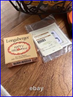 2018 Longaberger Treat Basket, Tags, Wrought Iron, Liner Protector Lid