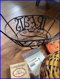 2018 Longaberger Treat Basket, Tags, Wrought Iron, Liner Protector Lid