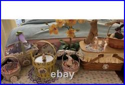 3 Pc Set Longaberger 2000 L & S Easter Baskets, in Jelly Bean & Glass Egg Plate