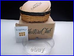4 Longaberger Collectors Club Harmony Basket Set Lids & Protectors New