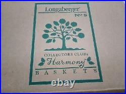 4 Longaberger Collectors Club Harmony Basket Set Lids & Protectors New