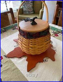 4 Longaberger WoodCrafts Maple Leaf Chargers Spice Fall Basket Placemat