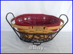 5 pc set Halloween Basket Candy Corn Wrought Iron Treats Stand Longaberger NEW