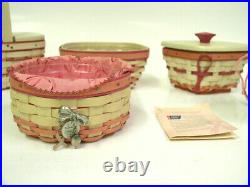 6 Pc Longaberger American Cancer Society Special Breast Cancer Awareness Set