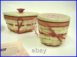 6 Pc Longaberger American Cancer Society Special Breast Cancer Awareness Set