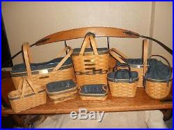 8 Longaberger Collectors Club Baskets Combo Sets Some Miniatures Liner Protector